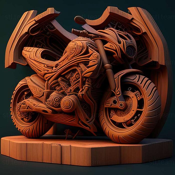 3D model Qbike Cyberpunk Motorcycles game (STL)